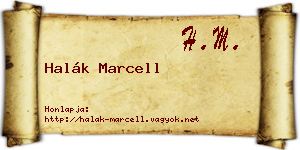 Halák Marcell névjegykártya